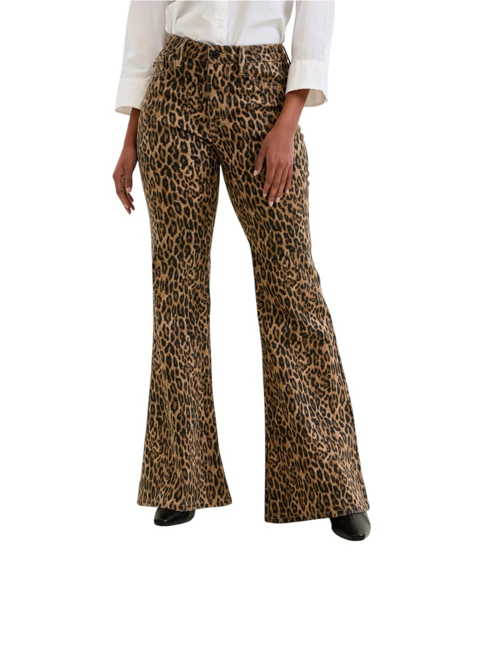 NEW Judy Blue Mr Jaqueline Flare Print Leopard Jeans Animal Print Y2K